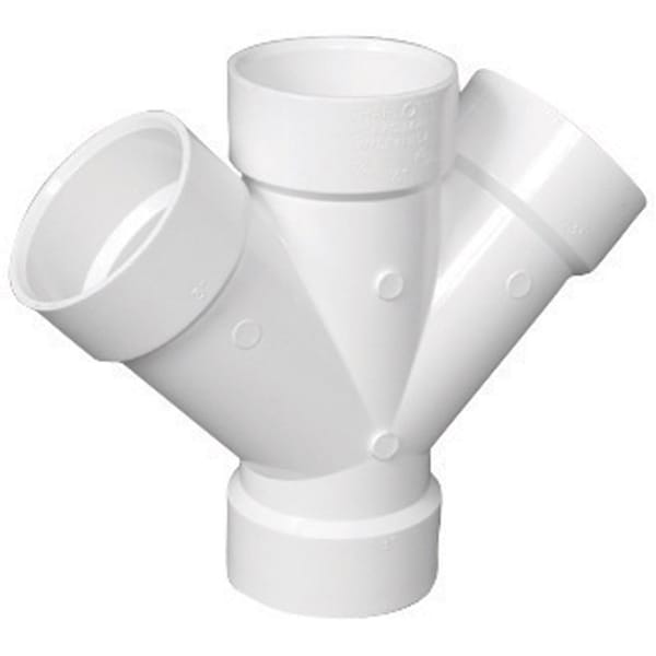 Charlotte Pipe And Foundry Charlotte Pipe Schedule 40 1-1/2 in. Hub X 1-1/2 in. D Hub PVC Double Wye 1 pk PVC006110600 - main